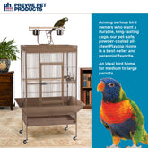 Pet Products Wrought Iron Select Bird Cage 3153COCO, Coco Brown, 30-Inch by 22-Inch by 63-Inch